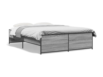 Struttura letto in legno ingegnerizzato grigio, 140 x 190 cm
