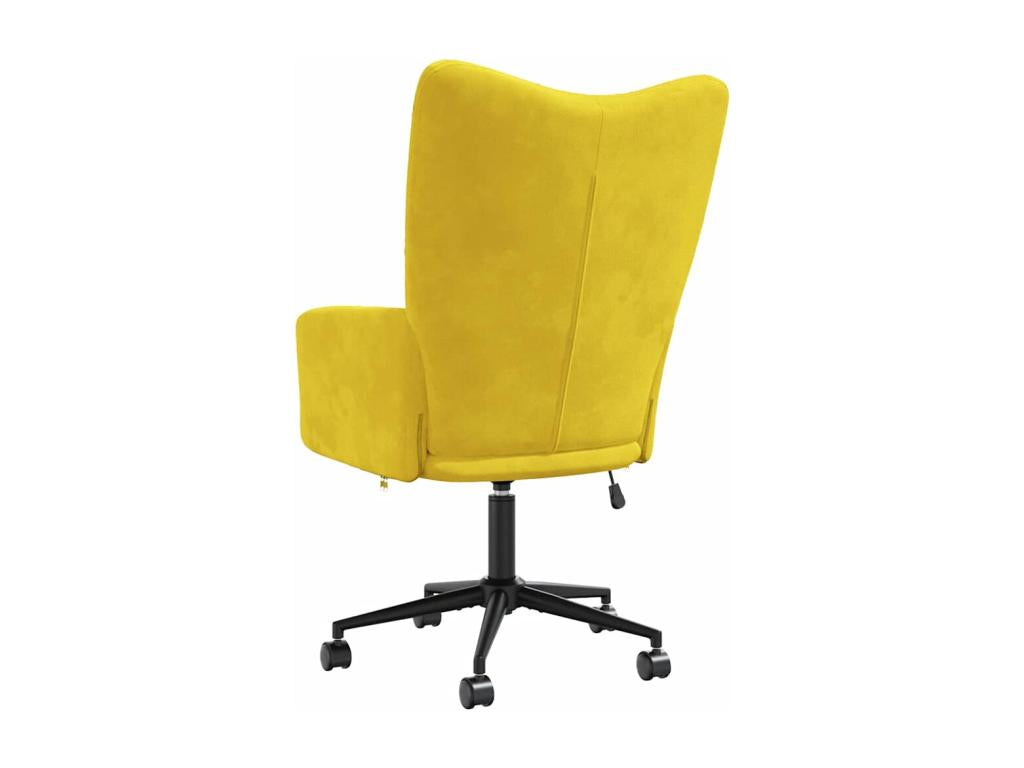 Poltrona reclinabile in velluto giallo