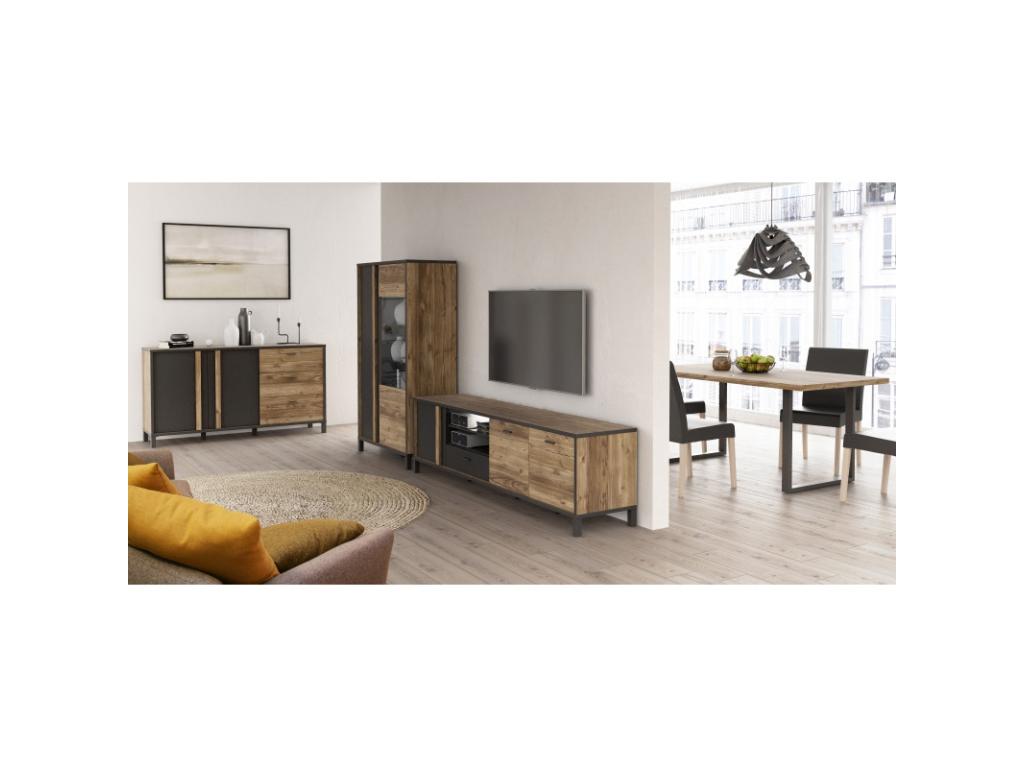 Credenza in metallo marrone