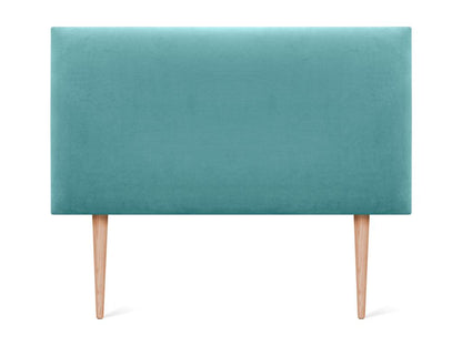 Testiera in velluto blu turchese