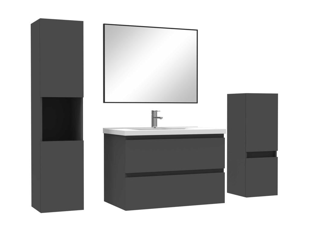 Mobiletto per bagno nero